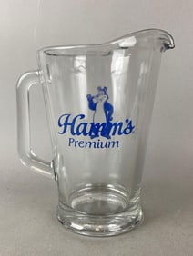 Hamms Premium Advertising Glass Beer Pitcher