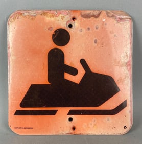 Plastic Snowmobile Sign