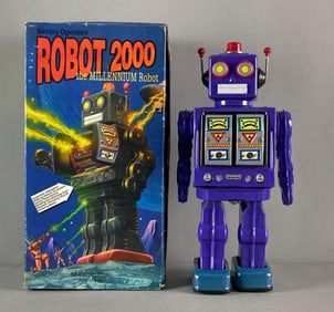 Schylling Robot 2000 Millennium Robot Tin-Litho Toy