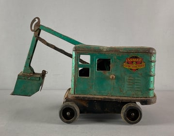 Vintage Marx Lumar Contractors Pressed Steel Steam Shovel