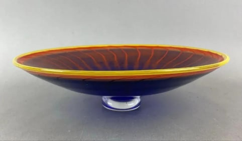 Signed Vintage Kosta Boda Art Glass Bon Bon Bowl