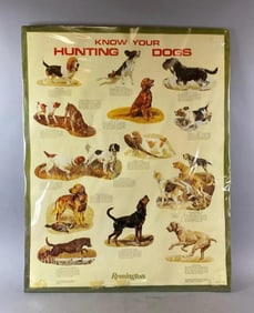 1995 Remington Know Your Hunting Dog Poster