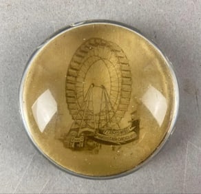1893 Chicago Worlds Fair Columbian Exposition Paperweight