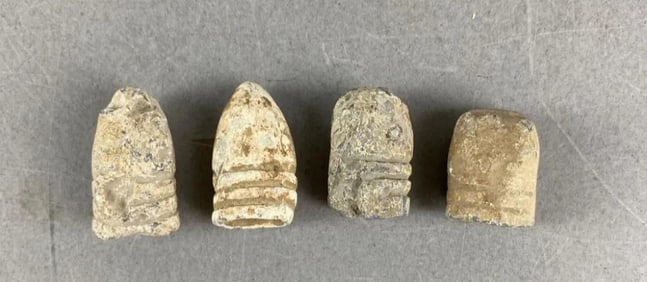 Group of 4 Civil War Bullets