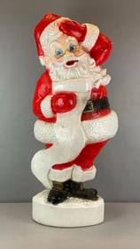 Vintage Santa Claus Blow Mold Light Up Decoration