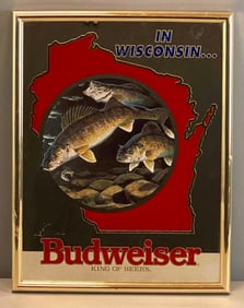 1990 Budweiser In Wisconsin Advertising Mirror
