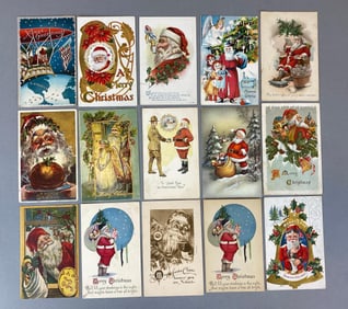 Postcards - 30+ Christmas Santa Claus Greetings