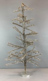 Vintage Silver Tinsel Christmas Tree