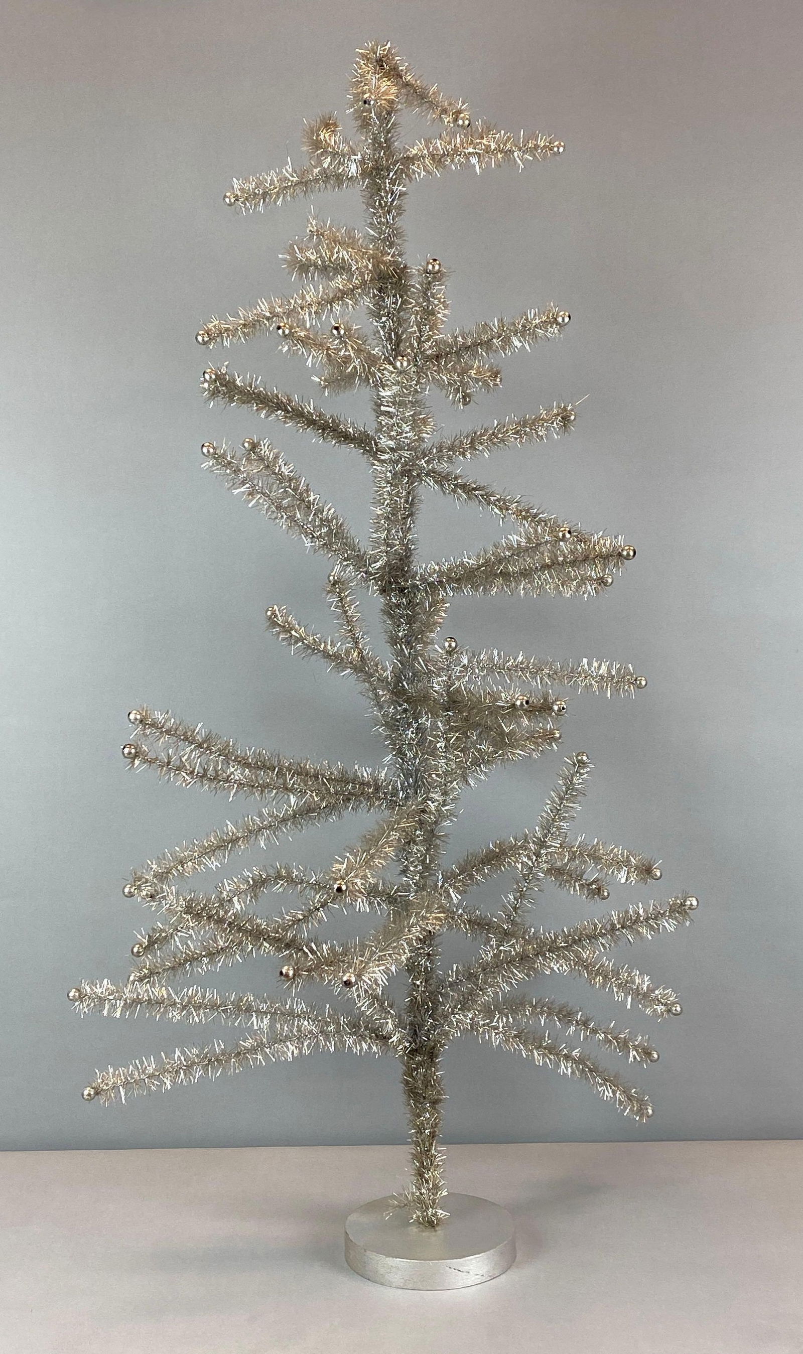 Vintage Silver Tinsel Christmas Tree (1 of 3)