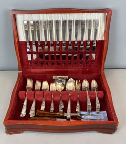 Set of Community Flatware with Wood Case
