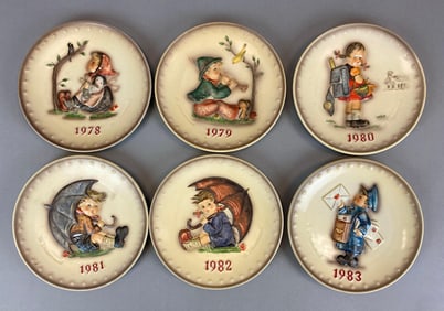 Group of 6 1978-1983 Goebel MJ Hummel Porcelain Display Plates