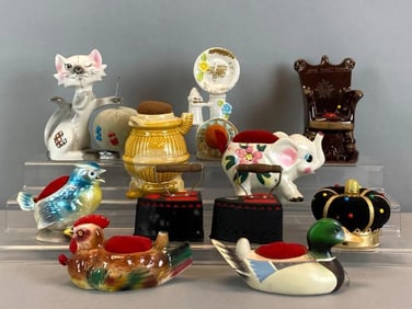 Group of Assorted Sewing Caddys