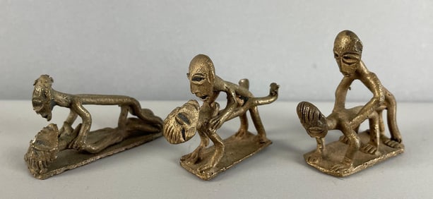 Group of Akan Bronze Erotic Goldweights
