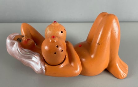 Vintage Japanese Nude Woman Salt and Pepper Set