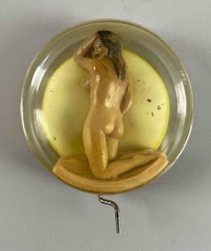 Vintage Behind the 8 Ball Nude Woman Motion Souvenir