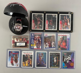 Group of Michael Jordan Basketball Cards and More