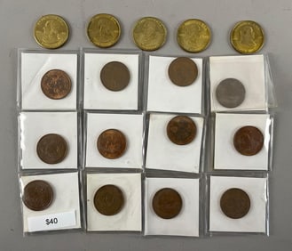 Group of Zodiac Coins and More