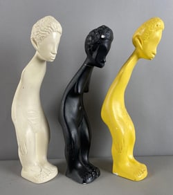 Group of 3 Jaru Pottery MCM Figural Statues