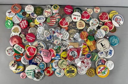 Group of Vintage Pins and Buttons