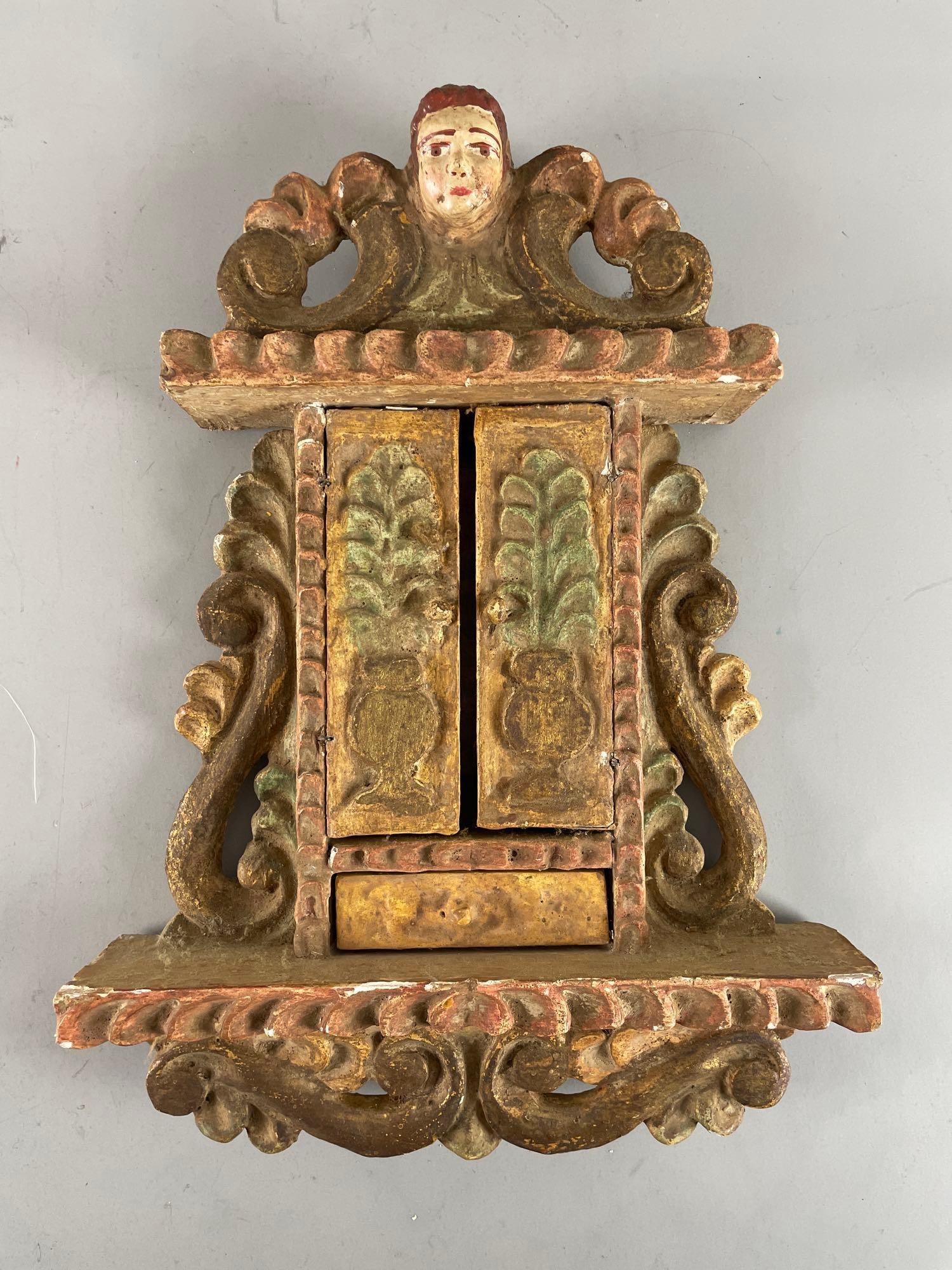 Vintage Peruvian Virgin Mary Wood Retablo (1 of 4)