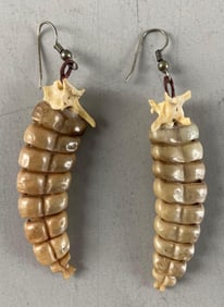 Pair of Rattlesnake Tail Earrings