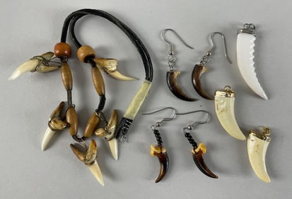 Group of Shark Tooth Jewelry