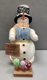 Oversized Papier Mache Snowman