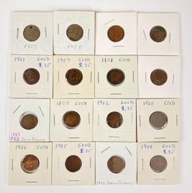Group of 18 US Cents