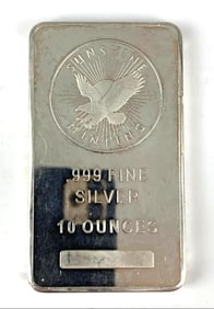 Sunshine Minting Eagle 10 oz .999 Fine Silver Ingot/ Bar