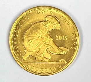 2015 Prospectors Gold and Gems 1/10 oz .999 Fine Gold Round