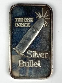Silver Bullet 1 oz .999 Fine Silver Ingot/ Bar