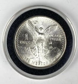 1985 Mexico Libertad 1 Onza 1 oz .999 Fine Silver Round