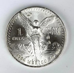 1984 Mexico Libertad 1 Onza 1 oz .999 Fine Silver Round