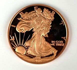 2014 United States Commemorative Gallery American Silver Eagle Design 30 g .999 Copper Round