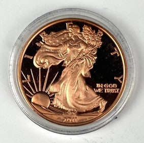 2011 United States Commemorative Gallery American Silver Eagle Design 30 g .999 Copper Round