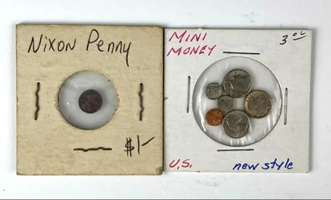 Group of 7 US Replica Miniature Coins