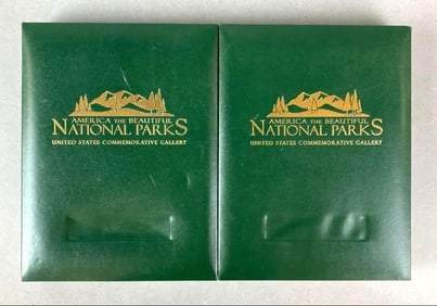 Group of 2 America The Beautiful National Parks and 20 US Quarters