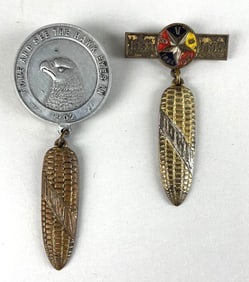 Group of 2 Turn of the Century Iowa Corn Medals