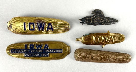 Group of Vintage Iowa Corn Badges