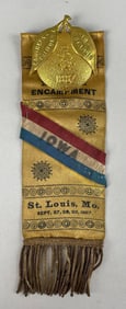 1887 GAR National Encampment Iowa Delegate Ribbon