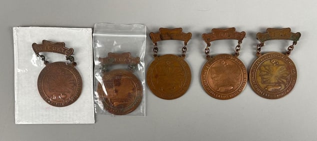 Group of 1902 GAR Encampment Iowa Delegate Badges
