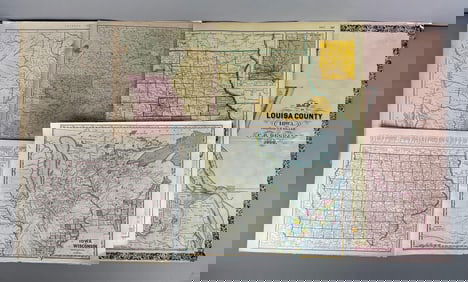 Group of Vintage Iowa Maps and More