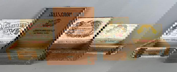 Group of Vintage Iowa Cigar Advertising Boxes