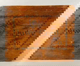 Vintage Iowa Seed Co. Wood Advertising Crate