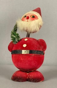 Vintage Cardboard Christmas Santa Claus Candy Container