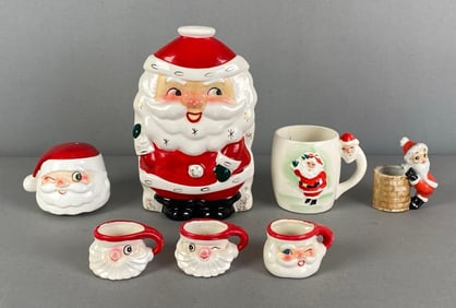 Group of Assorted Christmas Santa Claus Items