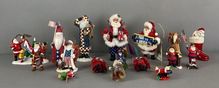 Group of Group of United States Santa Claus Christmas Figurines