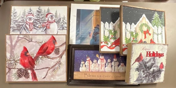 Large Group of Christmas Wall Art