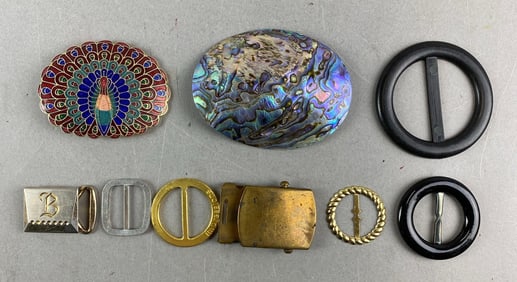 Group of 8 Vintage Belt Buckles