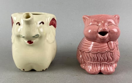 Group of 2 Vintage Figural Creamers